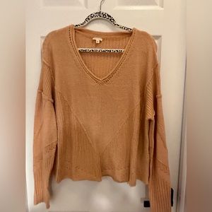 NWOT peach long sleeved sweater